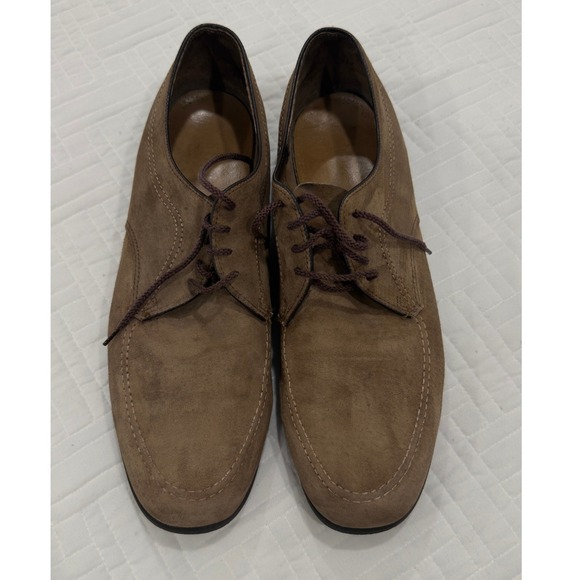 Hush Puppies Mens Brown Suede Derby Shoes Lace Up Moc Toe Size 13 main image 6